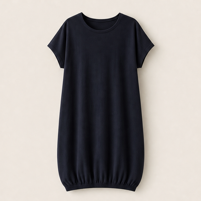 Vellona – Abito Girocollo Comfort Fit Navy