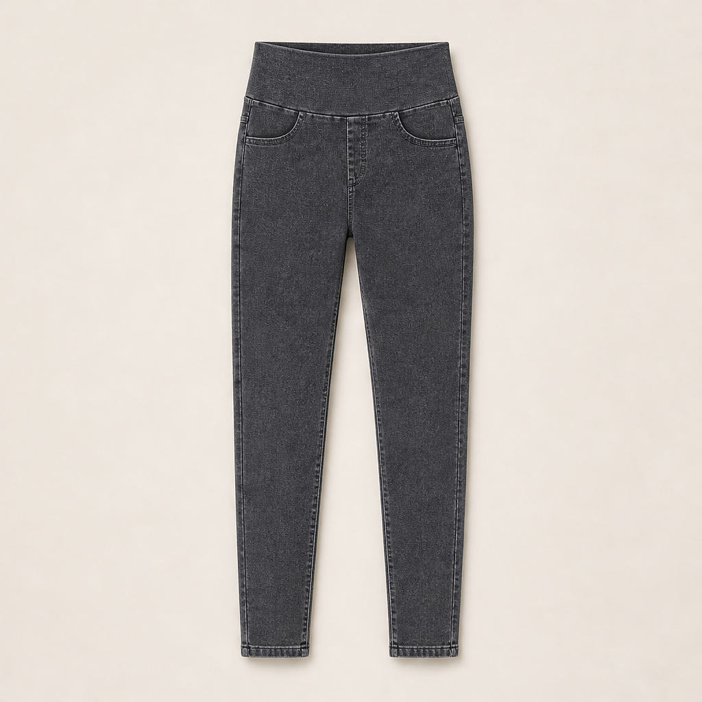 Venalia – Jeans Snellenti a Vita Alta Grey