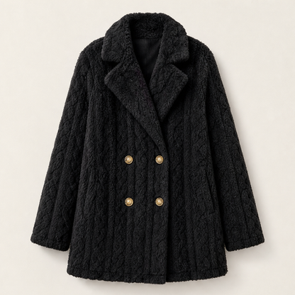 Vireluna – Cappotto Doppiopetto Trapuntato Antivento Black