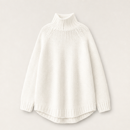 Vindalma – Maglione Dolcevita a Maniche Pipistrello White