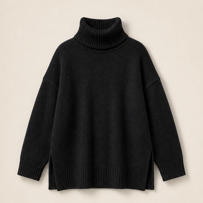 Morvelle – Maglione Oversize a Collo Alto Black