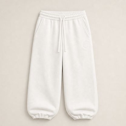 Volkaro – Joggers Baggy in Cotone Pesante 630GSM White