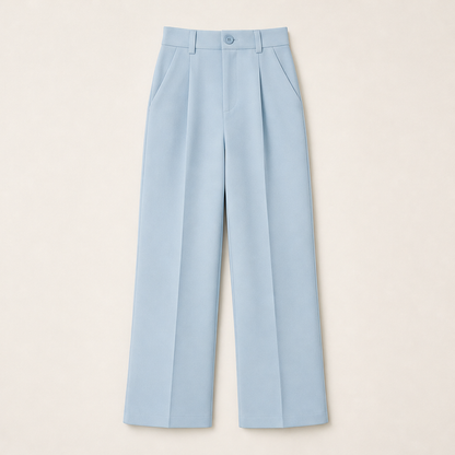 Varonti – Pantaloni Dritti Vita Alta Light Blue