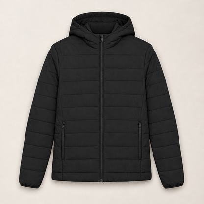 Novarin – Piumino Leggero con Cappuccio Black
