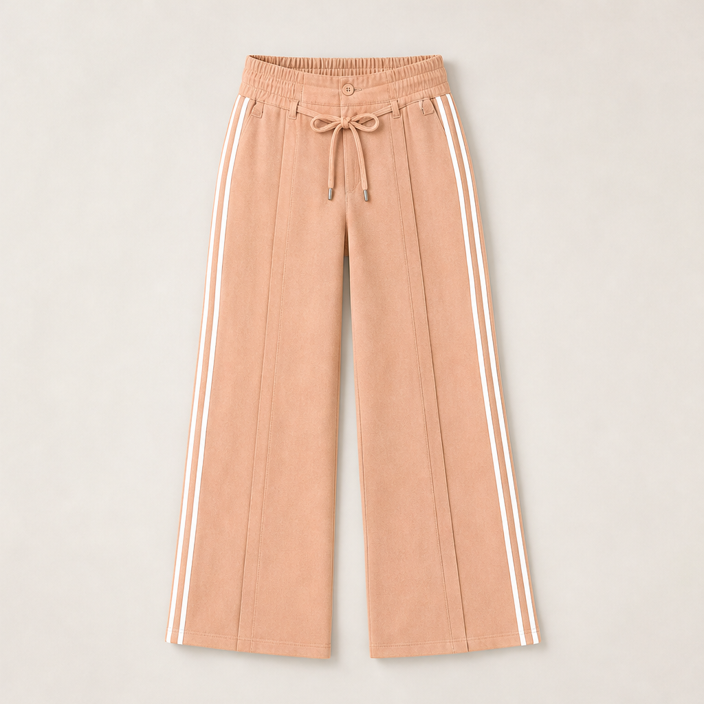 Velmora – Pantaloni a Vita Alta con Coulisse Camel
