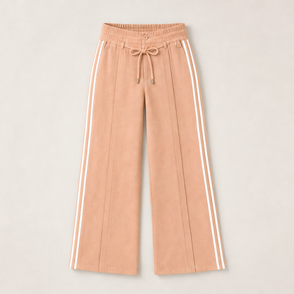 Velmora – Pantaloni a Vita Alta con Coulisse Camel