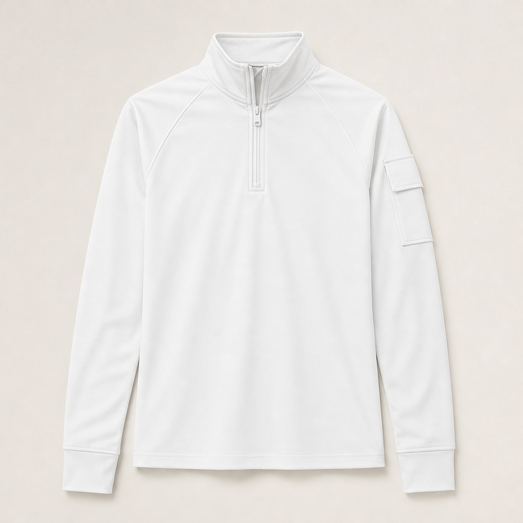 Trailonda – Top Sportivo Multitasche Quarter-Zip White