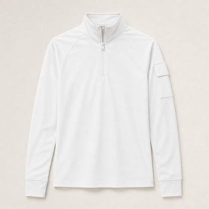 Trailonda – Top Sportivo Multitasche Quarter-Zip White