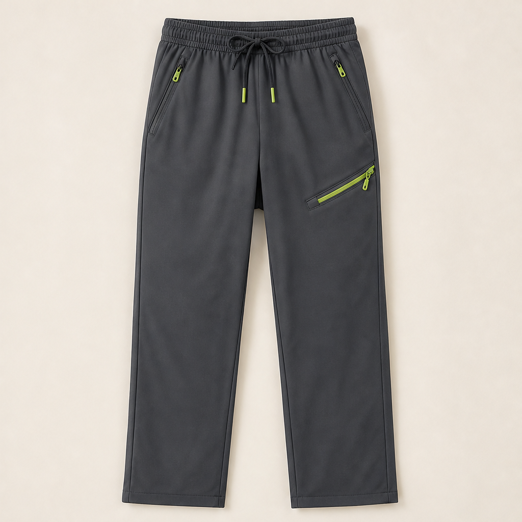 Velmora – Pantaloni Sportivi Slim con Tasche a Zip Grey