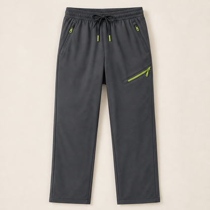Velmora – Pantaloni Sportivi Slim con Tasche a Zip Grey