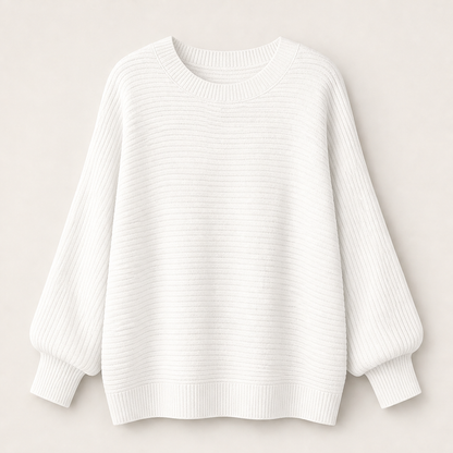 Marvenzo – Pullover Oversize in Maglia Costina White