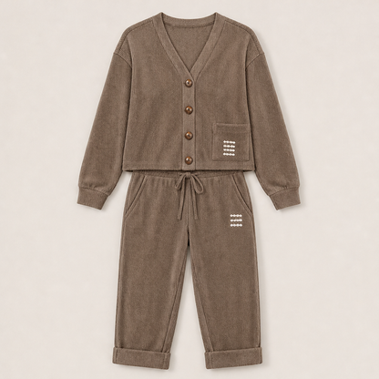 Corvenza – Completo Due Pezzi in Velluto a Coste Brown