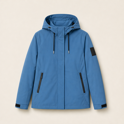 Ventoria – Giacca Impermeabile con Cappuccio Blue