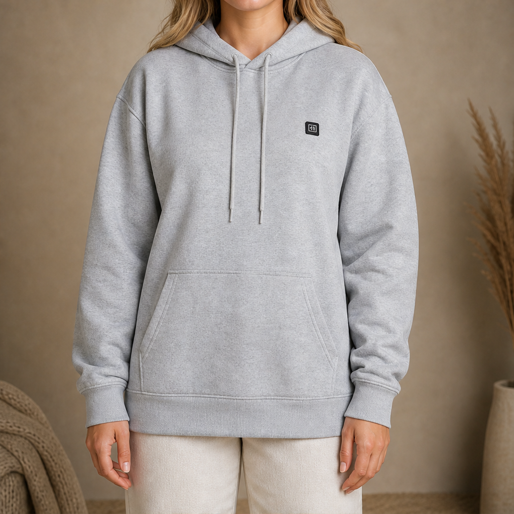Calorix – Felpa con Cappuccio Riscaldata Grey