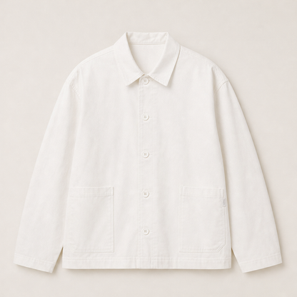Molvera – Overshirt Workwear in Cotone Pesante White