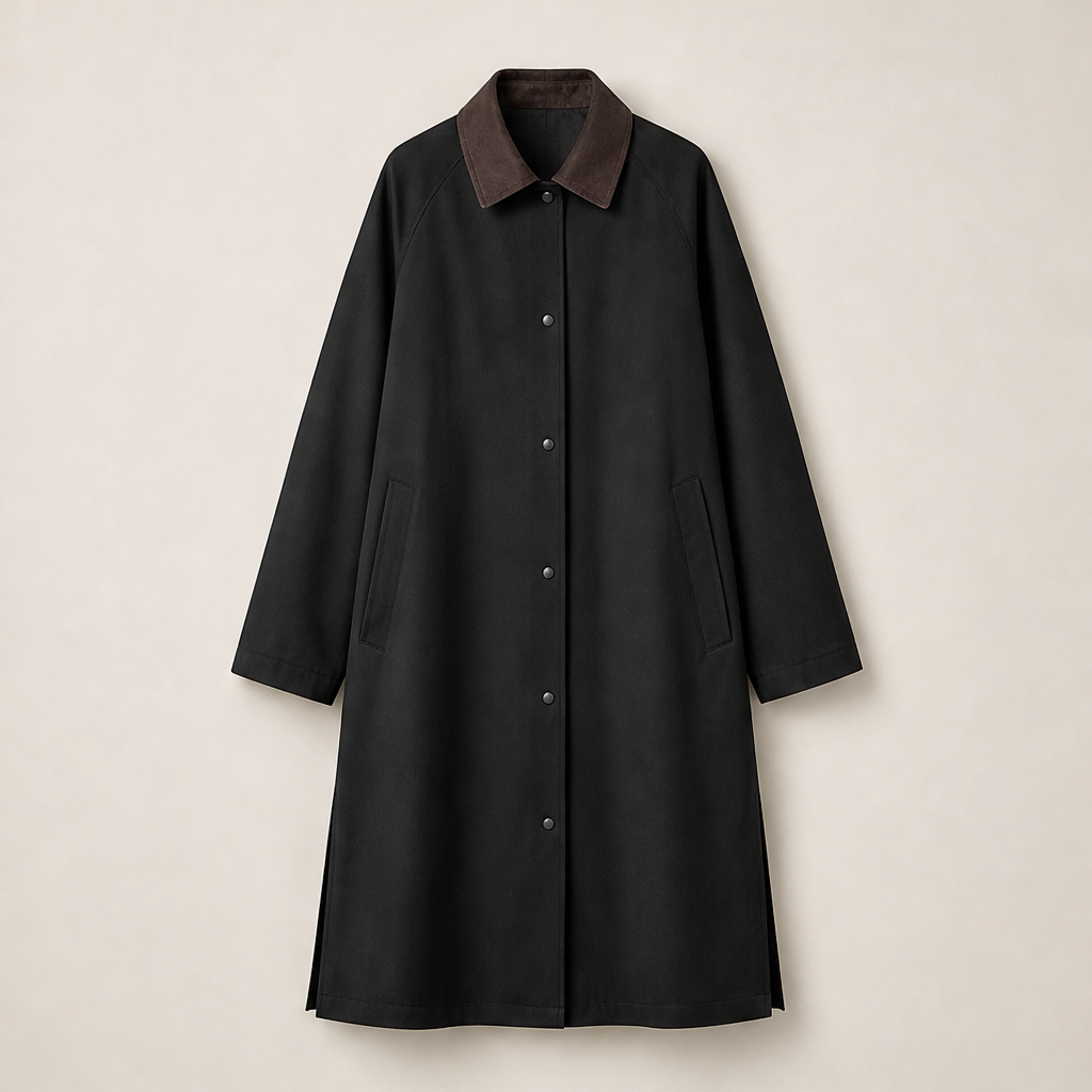 Varonne – Trench Reversibile Longline Black
