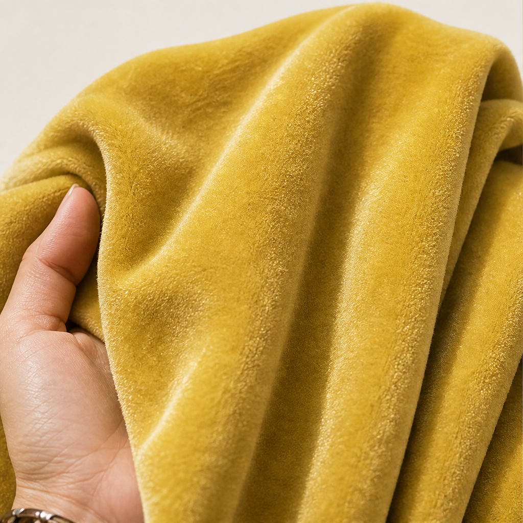 Velmora – Felpa Oversize in Velluto a Maniche 3/4 detail
