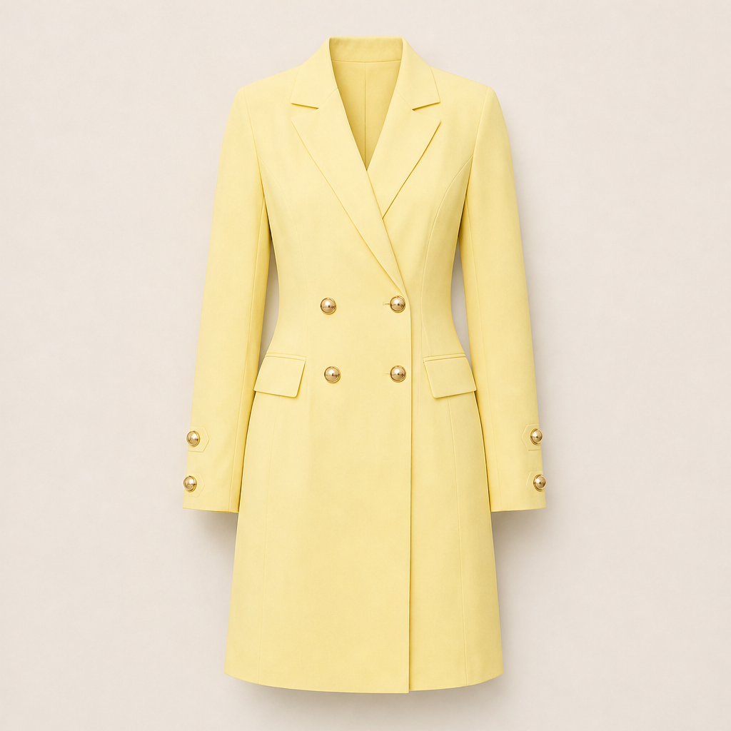 Varolina – Abito Blazer Doppiopetto Mini Yellow
