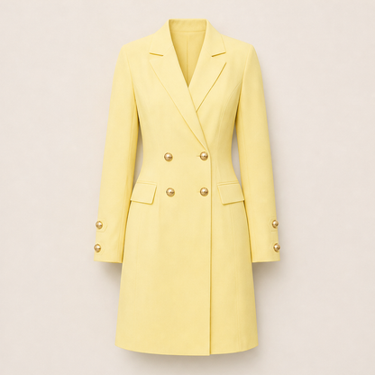 Varolina – Abito Blazer Doppiopetto Mini Yellow