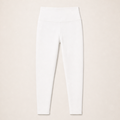 Voltara – Leggings Vita Alta Foderati in Pile White