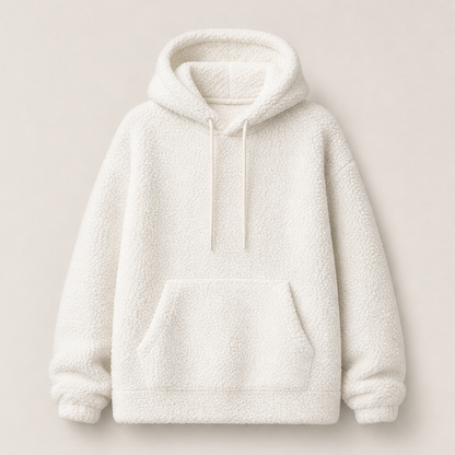Novarca – Felpa con Cappuccio in Sherpa Oversize Ivory