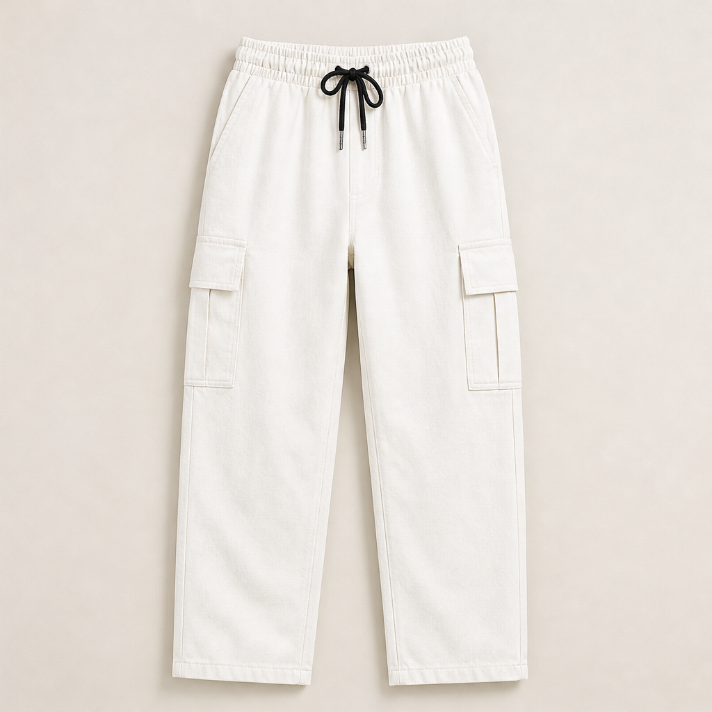 Daunkz – Pantaloni Cargo Multitasche Ivory