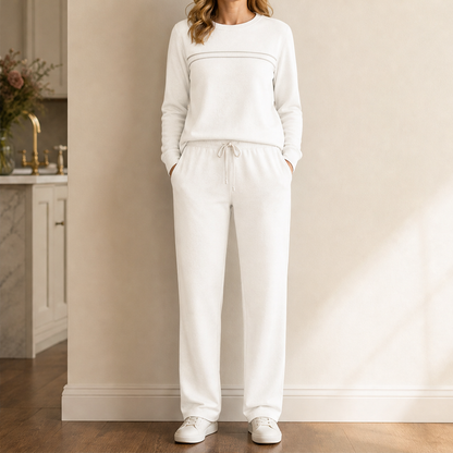 Morveil – Completo Girocollo con Coulisse Due Pezzi Beige