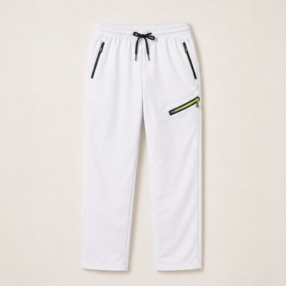 Velosira – Pantaloni Sportivi Dritti con Tasche Zip White