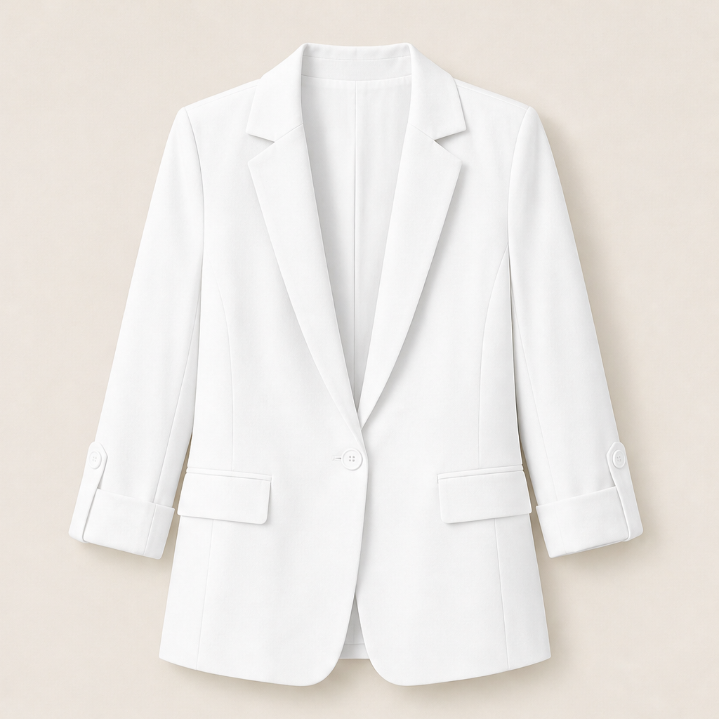 Velisara – Blazer Monopetto con Tasche White