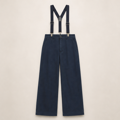 Vessante – Bretelle a X Regolabili con Clip Navy
