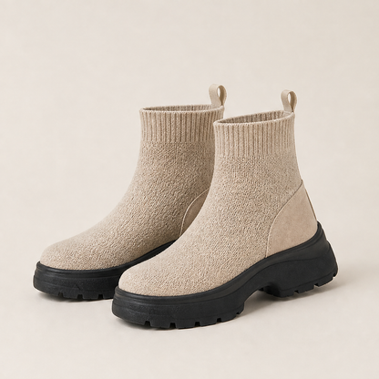 Piumera – Stivaletti Sock-Fit Leggeri Beige