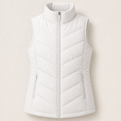 Novarina – Gilet Trapuntato Collo Alto White