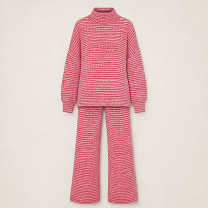 Morelio – Maglione e Pantaloni in Maglia, Completo Pink