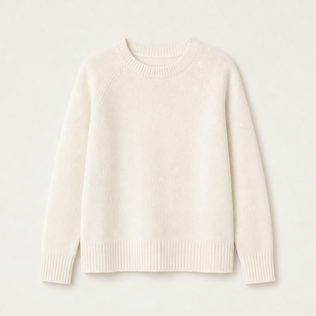 Lanorie – Maglione in Lana Merino a Collo Alto Off-White