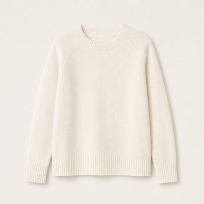 Lanorie – Maglione in Lana Merino a Collo Alto Off-White