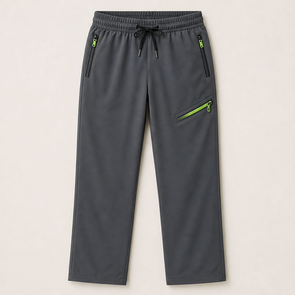 Velomia – Pantaloni Sportivi Slim con Tasche Zip Grey