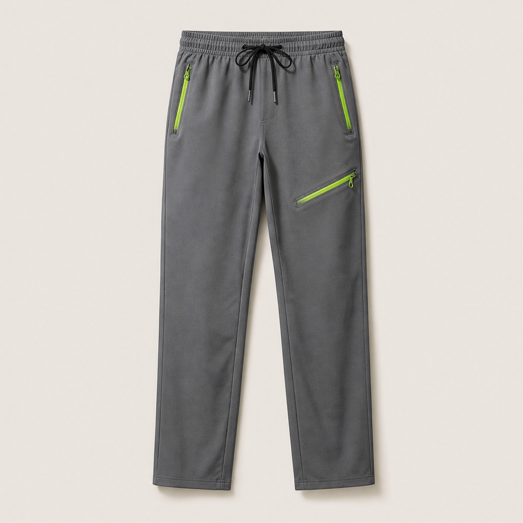 Velostra – Pantaloni Sportivi con Zip a Contrasto Grey