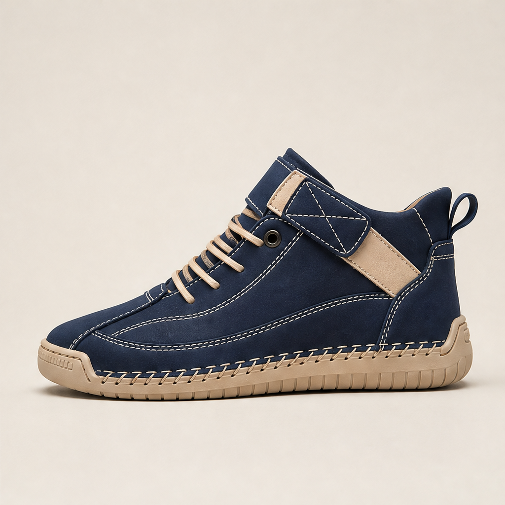 Geraldine – Sneakers Ortopediche in Pelle Navy