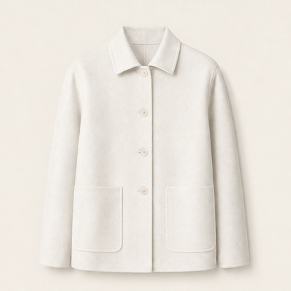 Lanovera – Overshirt in Lana a Strato Singolo White