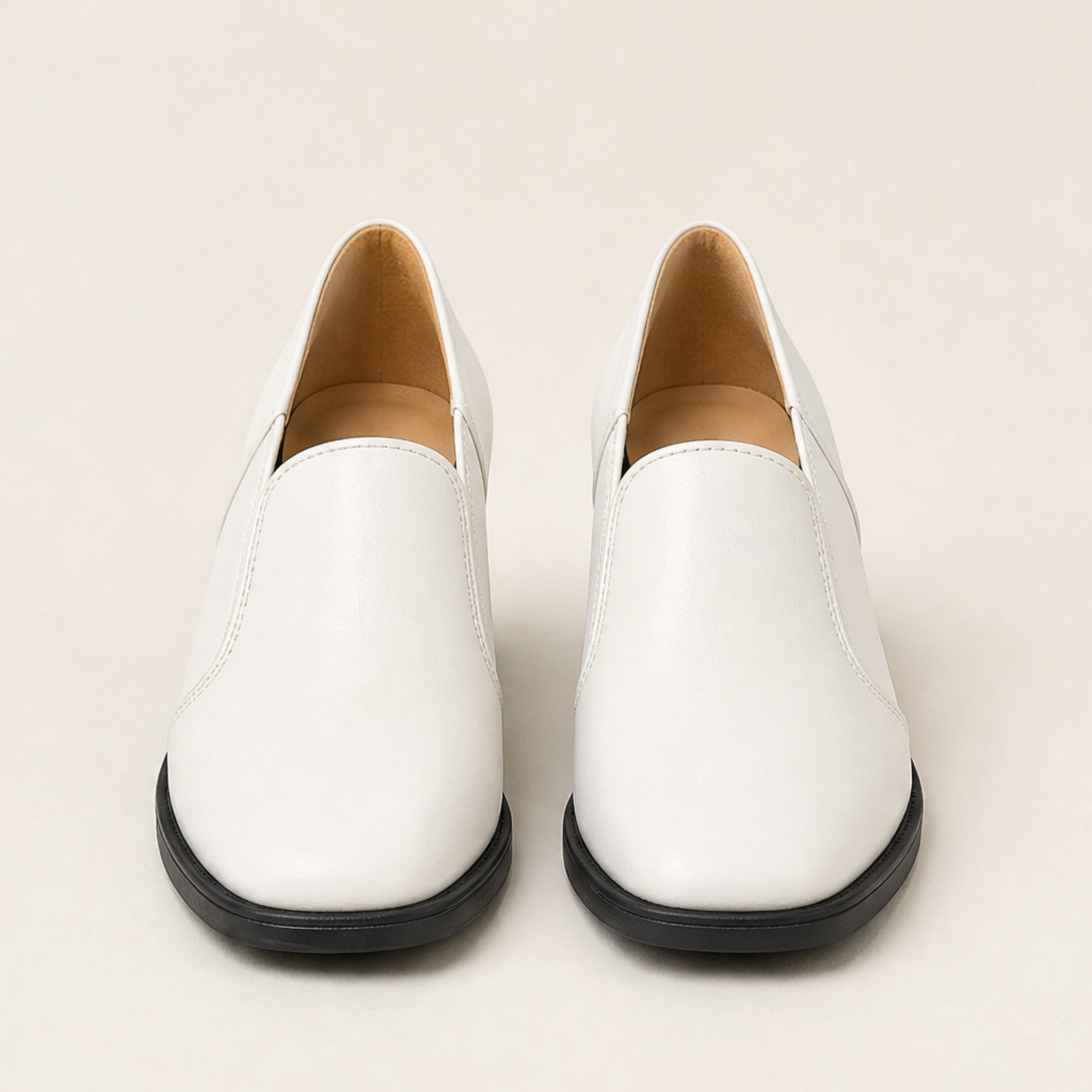 Verlenza – Décolleté Retrò con Tacco Largo White