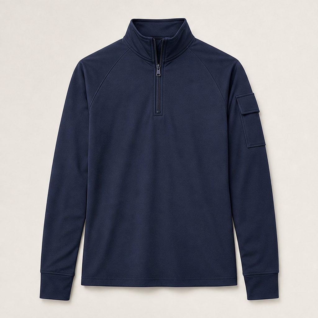 Trailonda – Top Sportivo Multitasche Quarter-Zip Navy