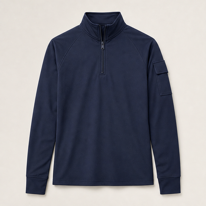 Trailonda – Top Sportivo Multitasche Quarter-Zip Navy