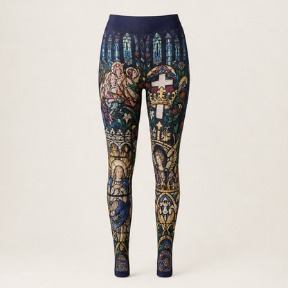 Vitralle – Collant Stampa Vetrata Gotica Navy
