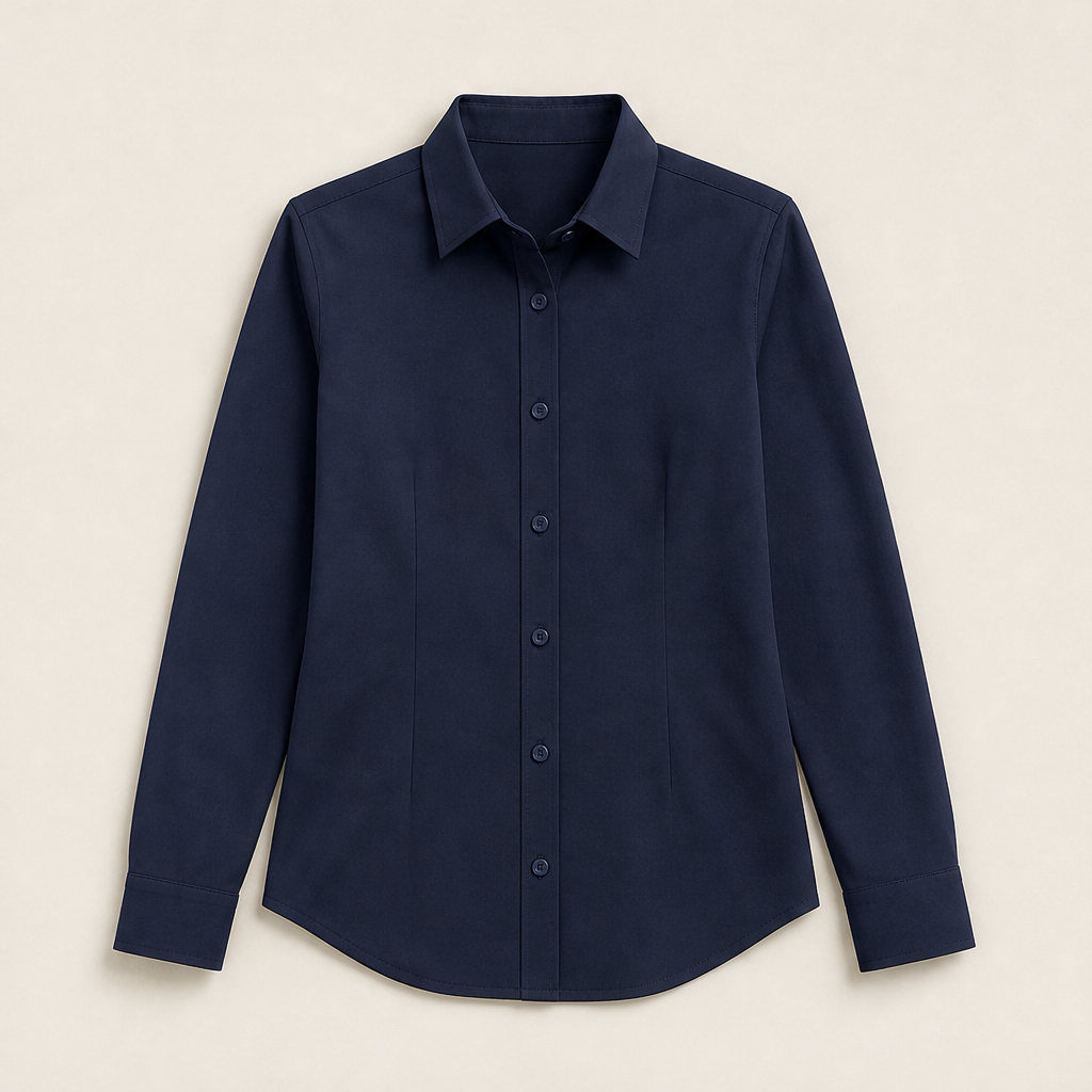 Novirra – Camicia Slim Fit Antipiega Navy
