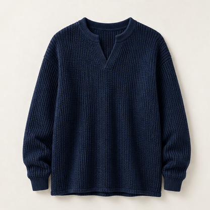 Velmara – Maglia a Vento Effetto Waffle Sovrapposto Navy