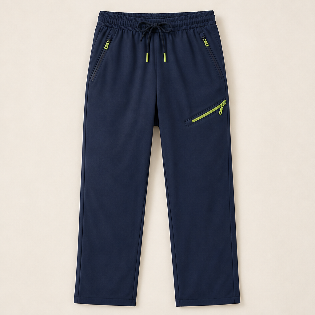 Velmora – Pantaloni Sportivi Slim con Tasche a Zip Navy