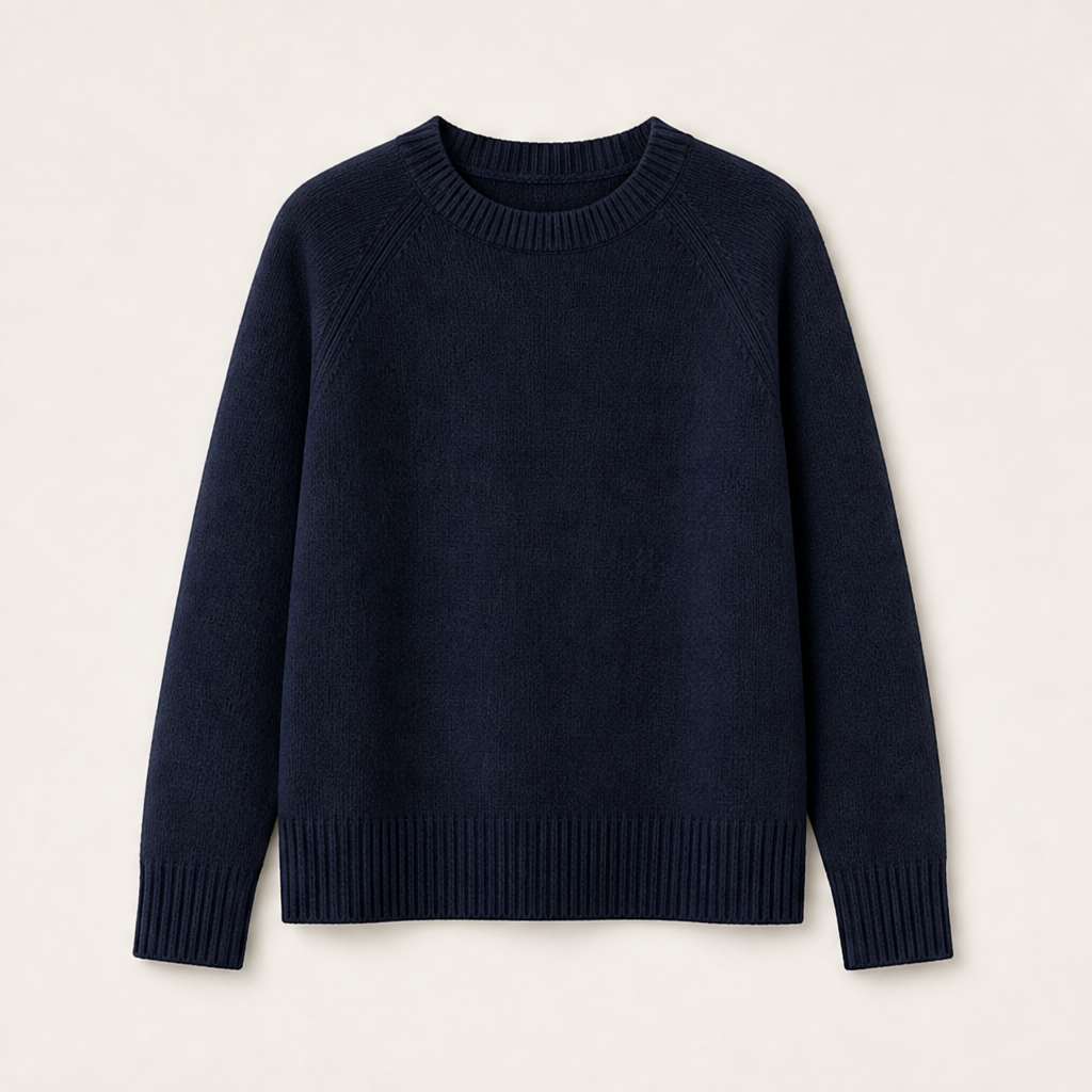Lanorie – Maglione in Lana Merino a Collo Alto Navy