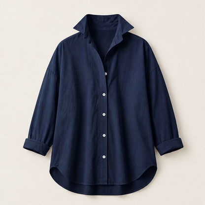 Belloran – Camicia Oversize a Maniche Lunghe Navy