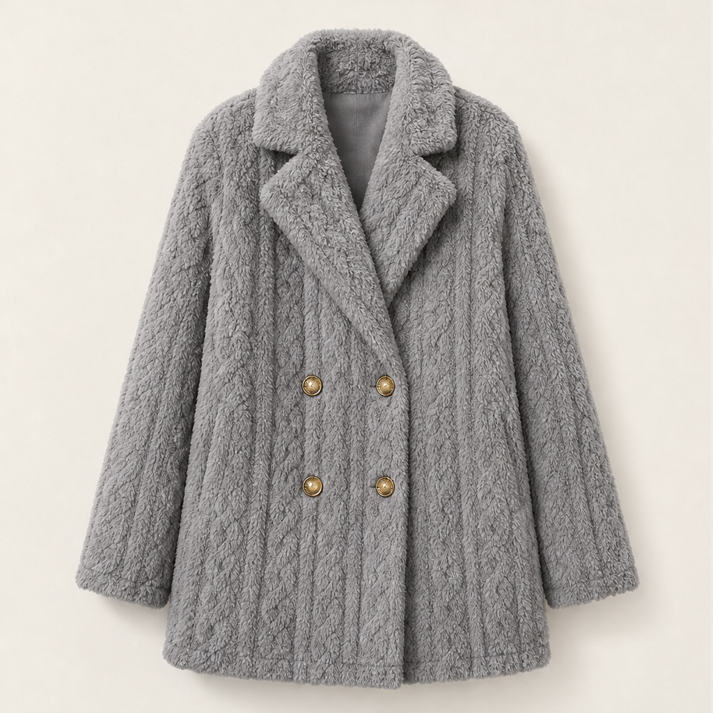 Vireluna – Cappotto Doppiopetto Trapuntato Antivento Grey