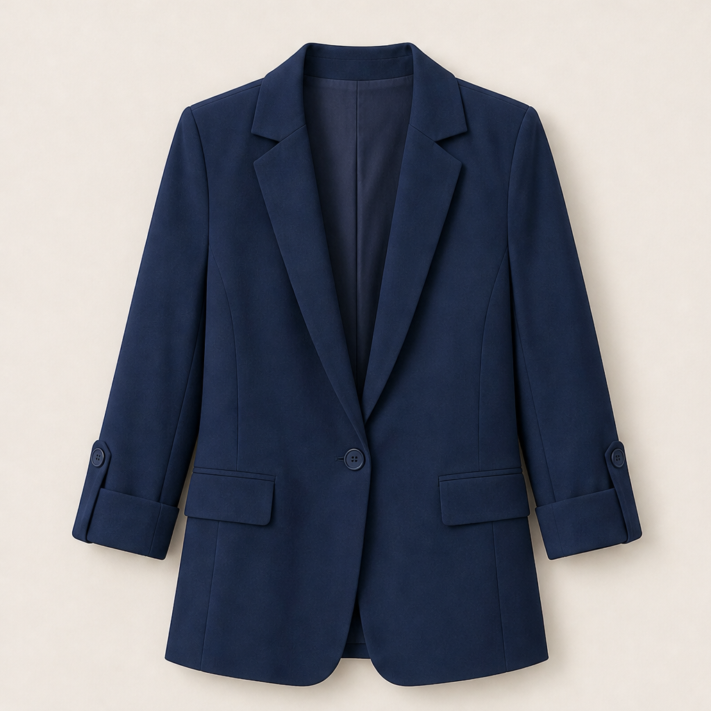Velisara – Blazer Monopetto con Tasche Navy